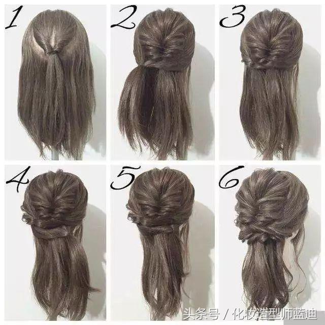 不伤头发且好看的简单编发教程,不想披头散发教你一招显年轻编发