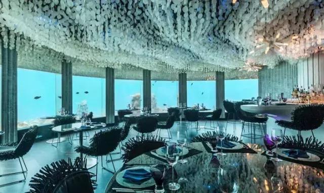 马尔代夫法式水上餐厅,马尔代夫海底餐厅视频