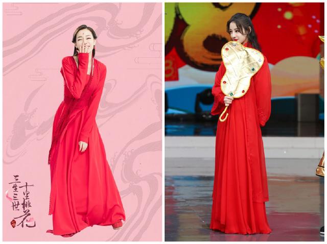 刘诗诗迪丽热巴高清美图,迪丽热巴刘诗诗红衣造型