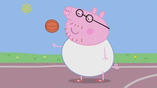 粉红小猪动画片英文版,小猪佩奇篮球动画片英文版