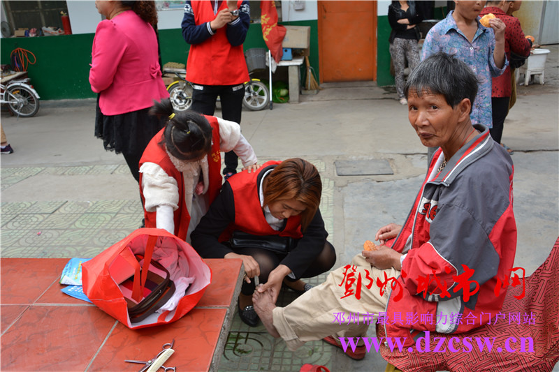 邓州花洲社区福利院,慰问五保户和孤寡老人公益活动