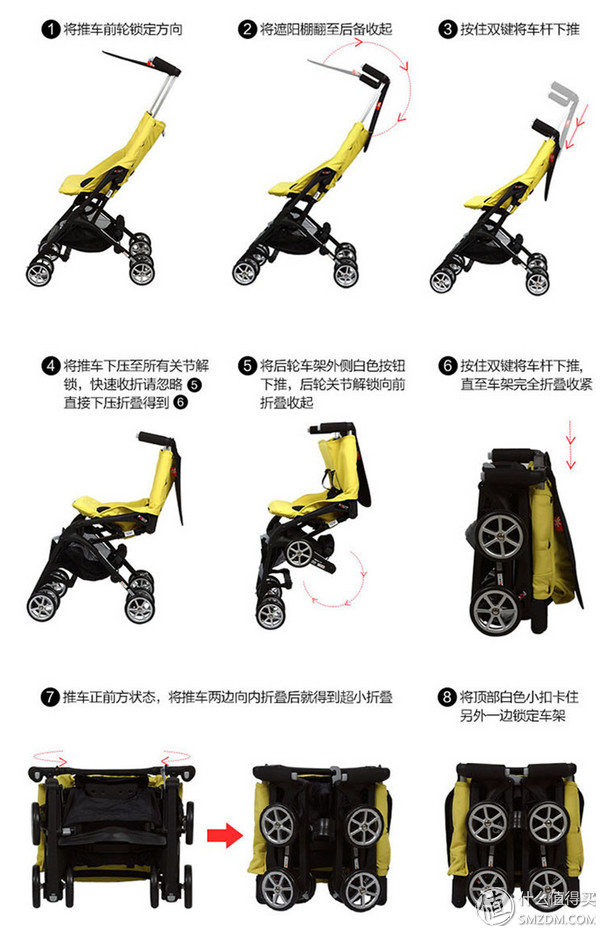 短小精悍!好孩子口袋车(D668)婴儿推车使用体验