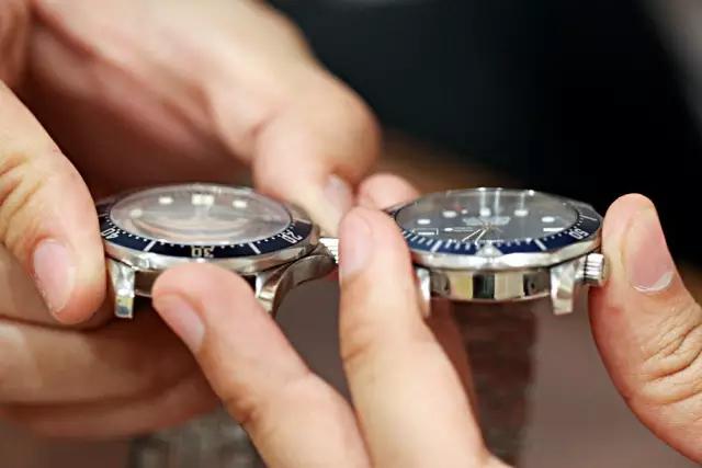 真假欧米茄海马,真假海马