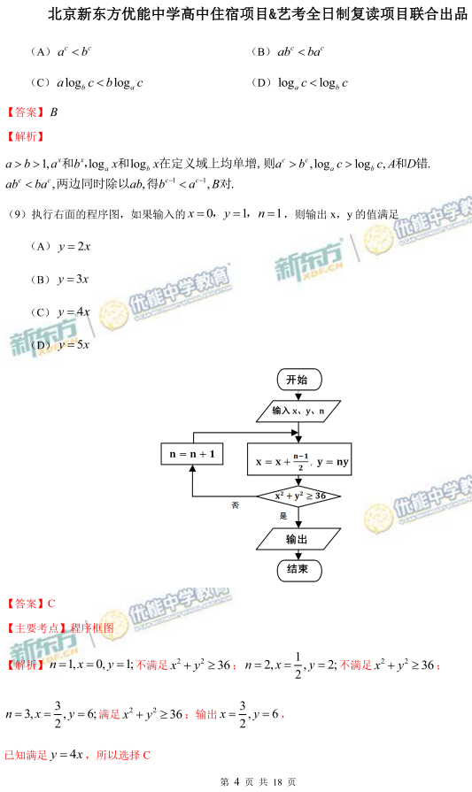 对答案高考,2016全国卷一数学理科答案