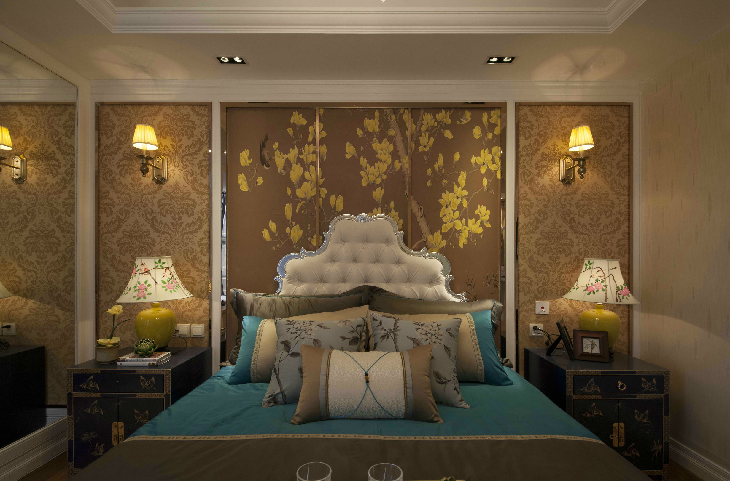 翡翠绿软包椅,石家庄豪门府邸