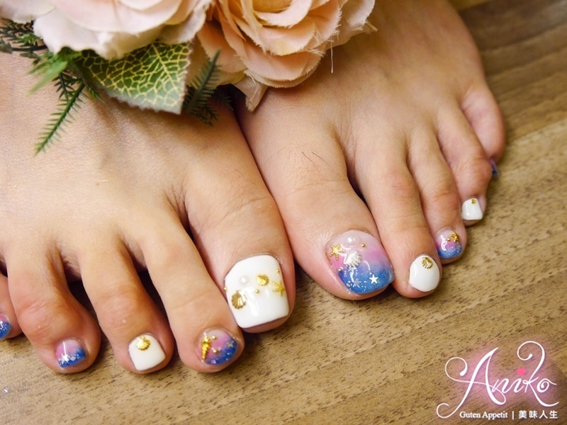 适合夏天出去玩水的长款美甲图,bling海洋美甲