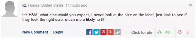 妹纸在网上痛斥HM的尺码有问题，没想到遭殃的人可真不少