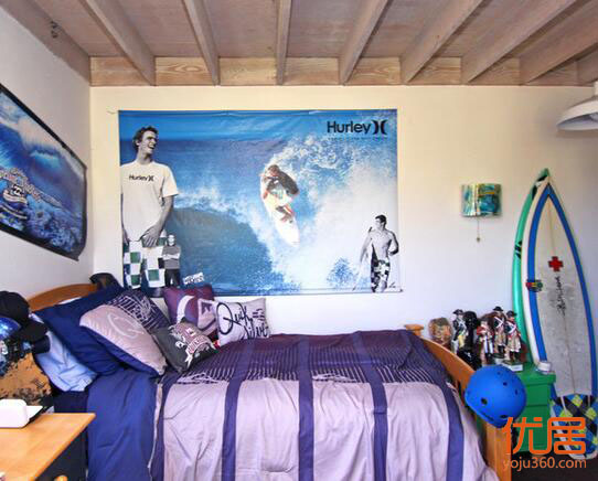 帅气的卧室设计,帅气男生卧室设计