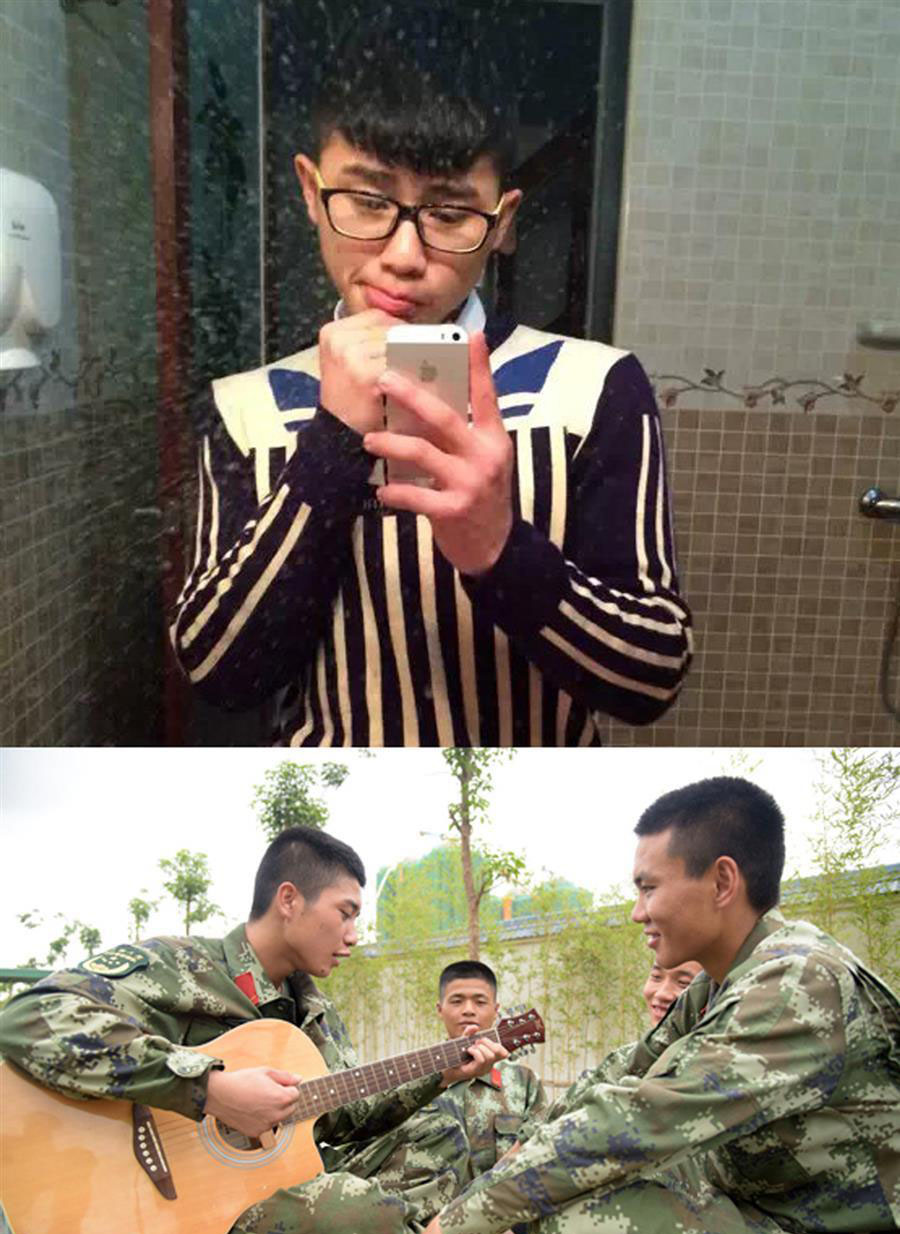 换装后的兵哥精神面貌焕然一新,退伍军人变装特警