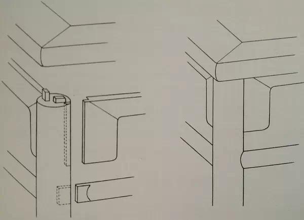 古代木工卯榫结构图片欣赏,古典家具桌面的卯榫结构图
