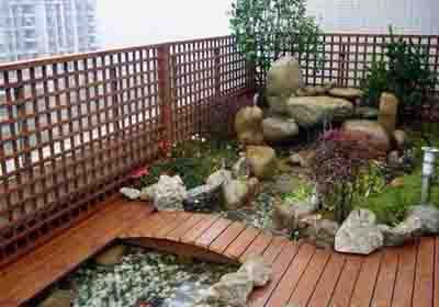 阳台花园水景微景观打造,阳台微景观