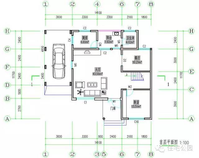新农村户型平面图,新农村自建房兄弟双拼户型