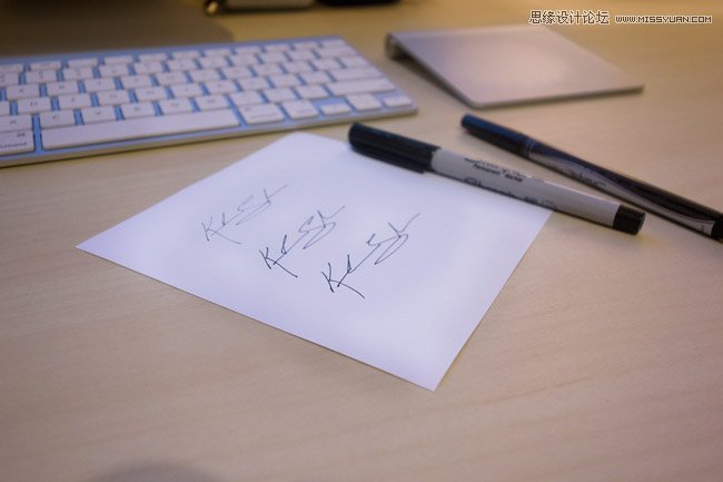 [99]Photoshop把手写字制作成个性的签名水印