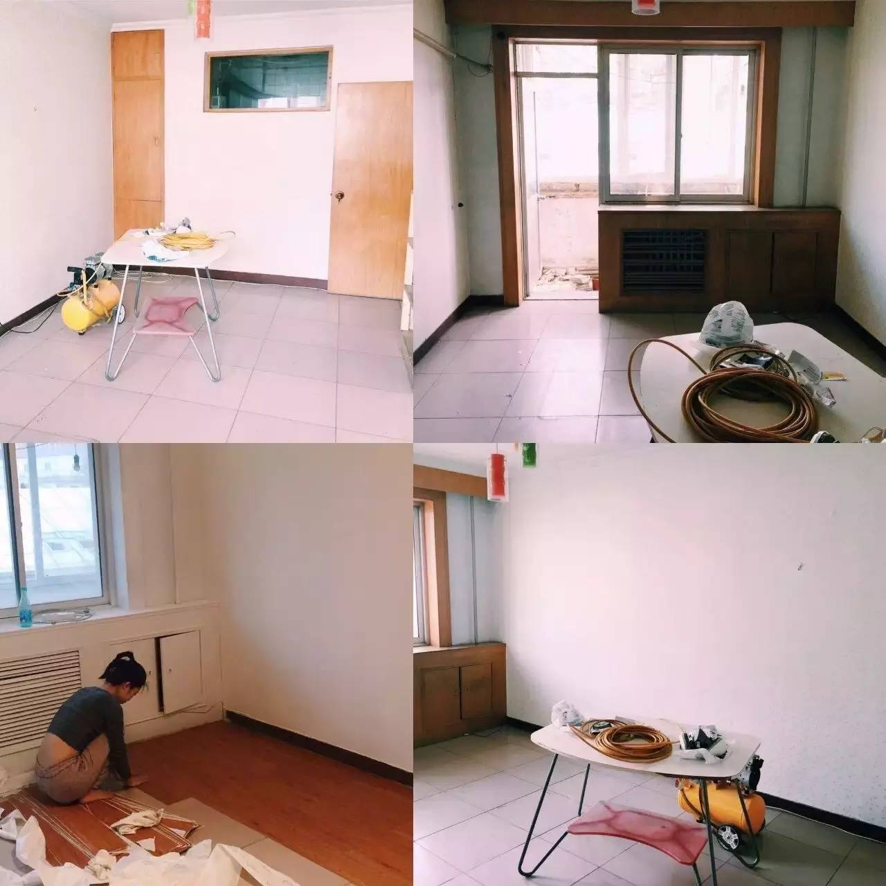 女生花1700改造破旧出租屋,90后女生独自租房改造毛坯房