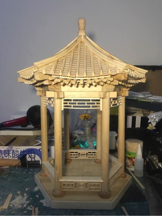 看了古建筑然后就自己动手制作一个亭子，快来学习哦