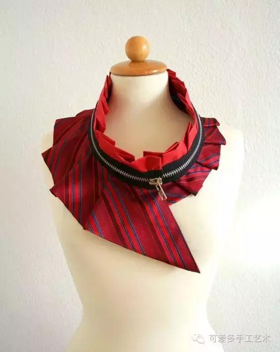 旧领带变身戒指收纳台,旧领带变废为宝