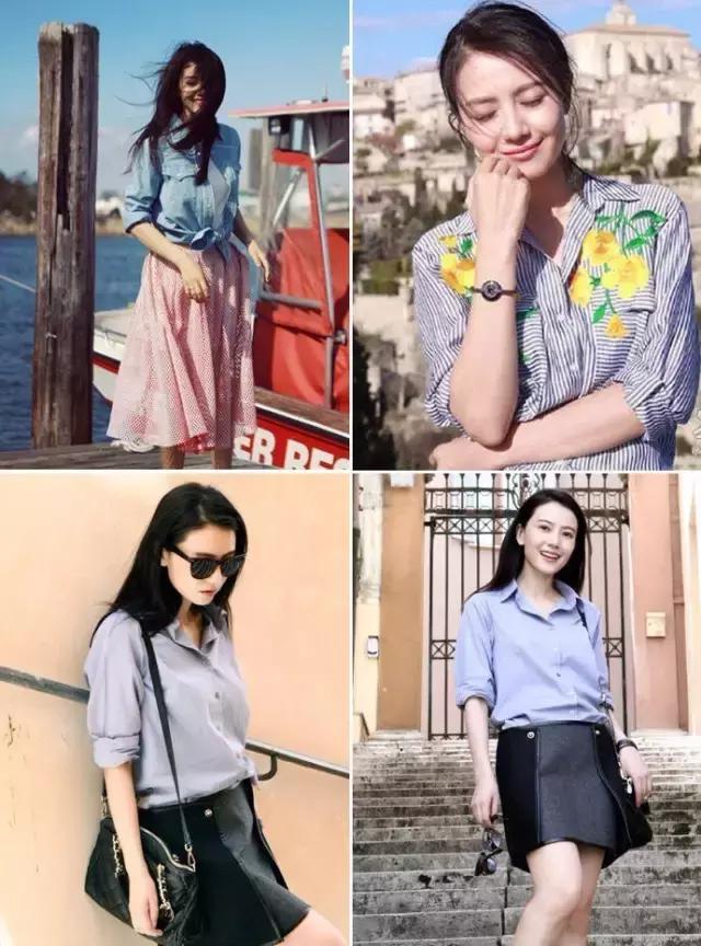 初秋减龄条纹衬衣,粉色初秋衬衣气质百搭