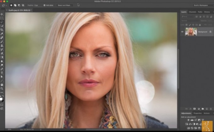 用ps修复大小眼,ps改善大小眼