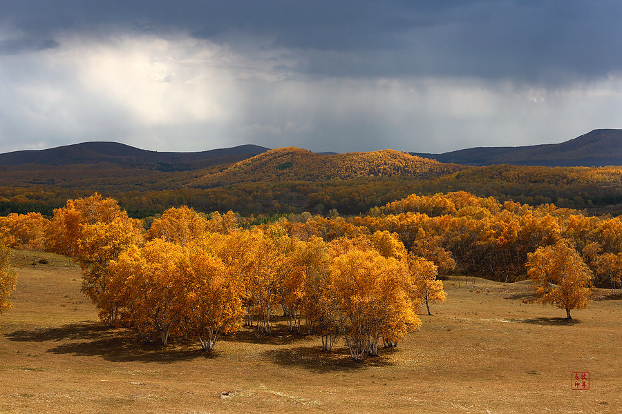 坝上草原雪景航拍,坝上草原秋景美图