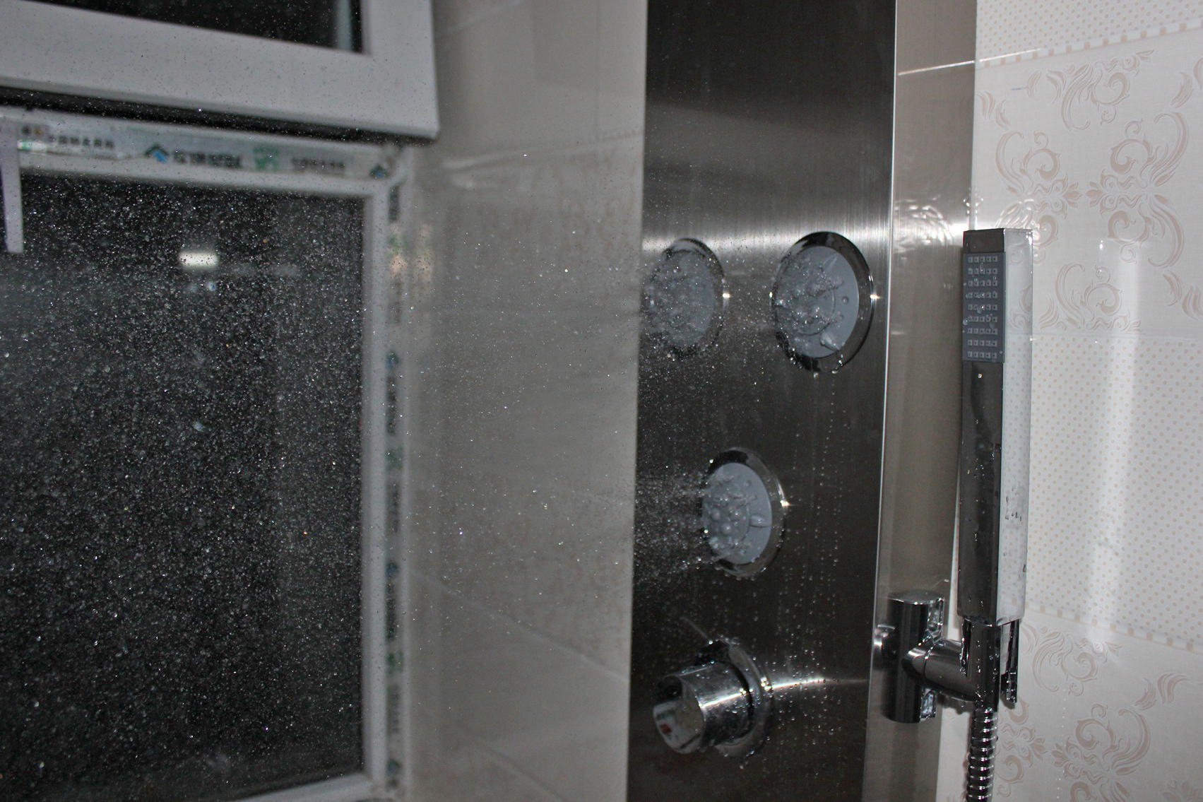 水力发电花洒套装数显,智能恒温淋浴花洒使用