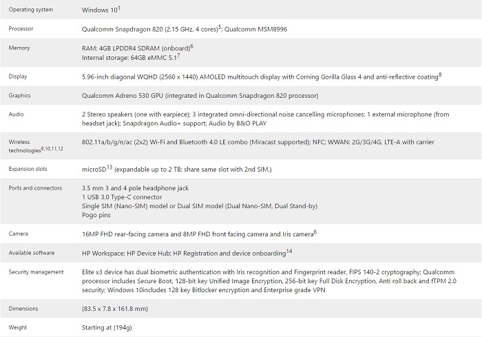 惠普elitex3尺寸,hpelitex3手机