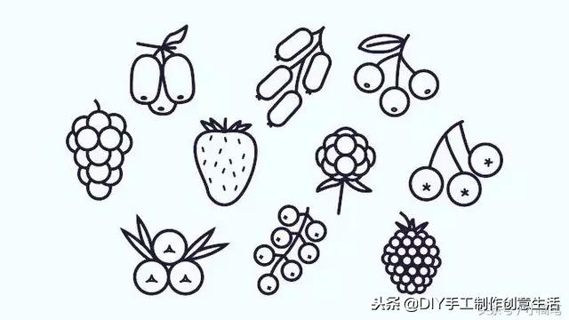 画水果大全图片简笔画,水果简笔画和水果切开简笔画