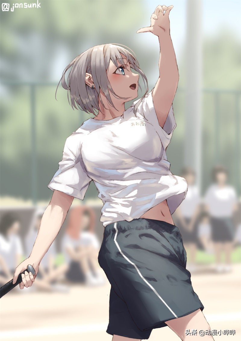 二次元可爱萌妹子秒变肌肉女汉子,二次元运动日常