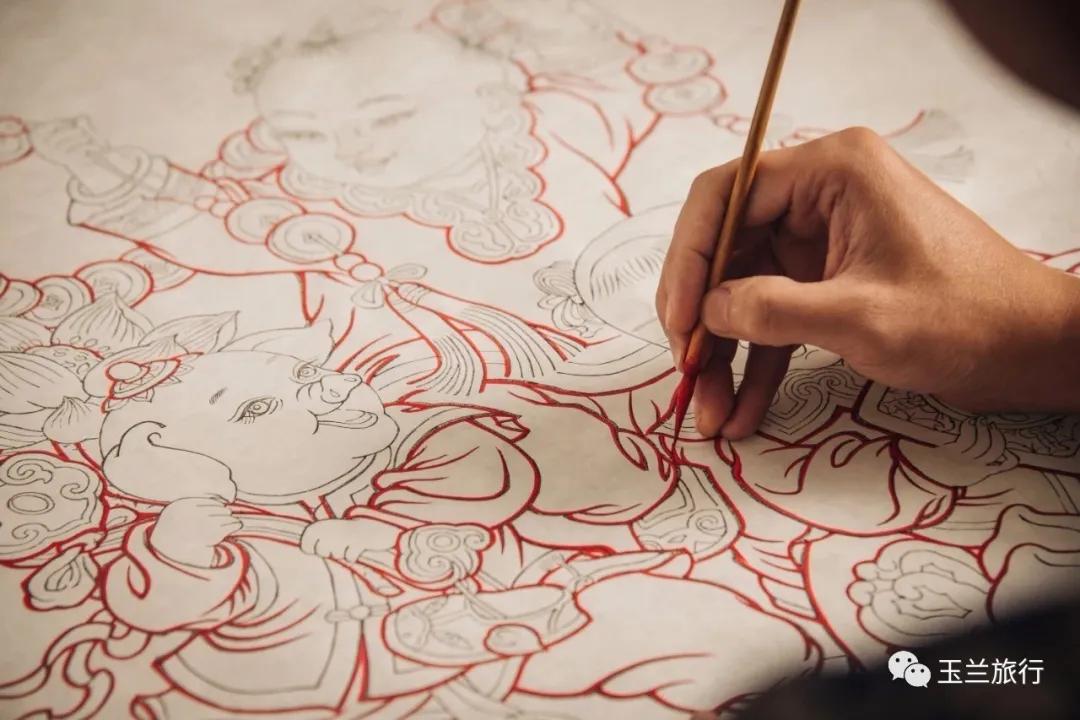 杨柳青木版年画传承及彩绘实践,100幅怀旧杨柳青年画欣赏