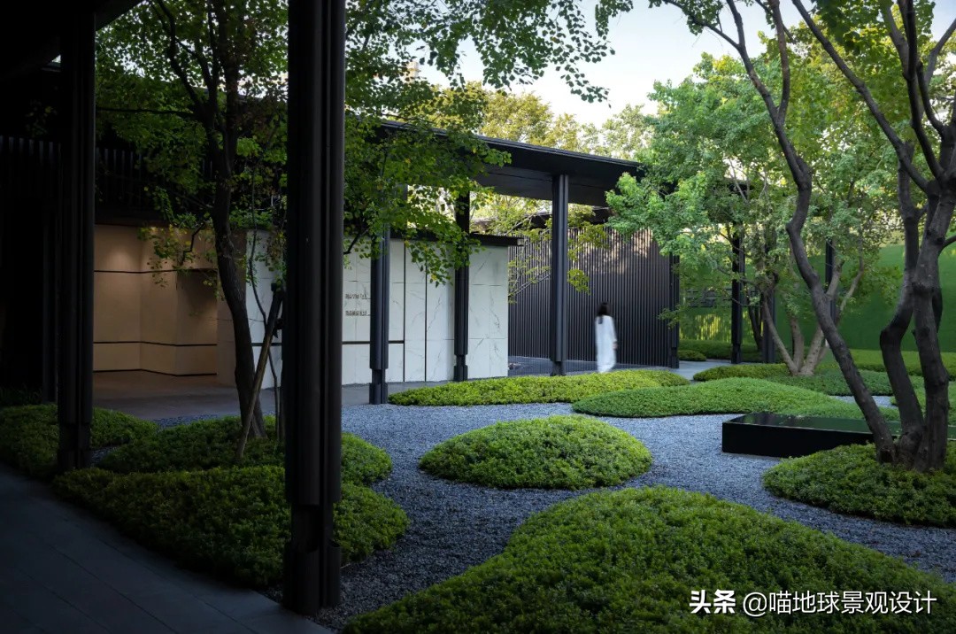 枯山水景观庭院,枯山水禅意小景观中式庭院