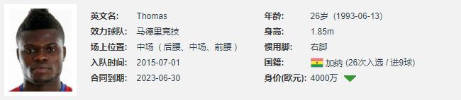 深度分析国米中场,马竞中场核心托马斯