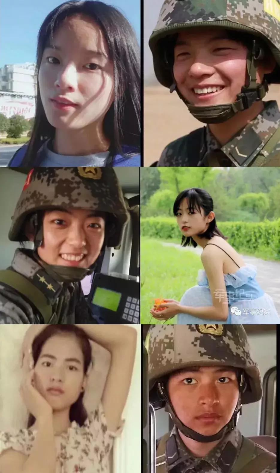 最美坦克女兵对比照,坦克女兵曾经的照片