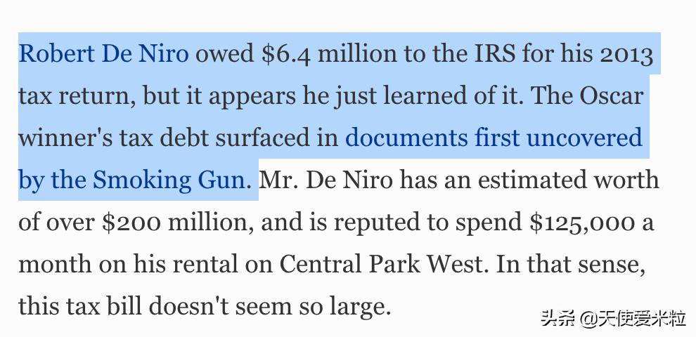 被天价离婚抚养费拖垮，老戏骨罗伯特·德尼罗狂拍戏只为赚钱？