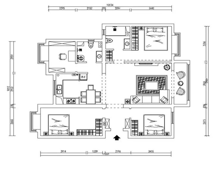 世茂美式装修最新风格,世茂五里河120平