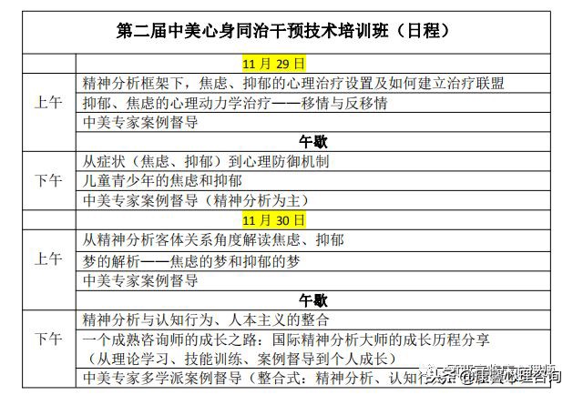 2018心理咨询与心身医学国际高峰论坛暨中美心理治疗技术培训班