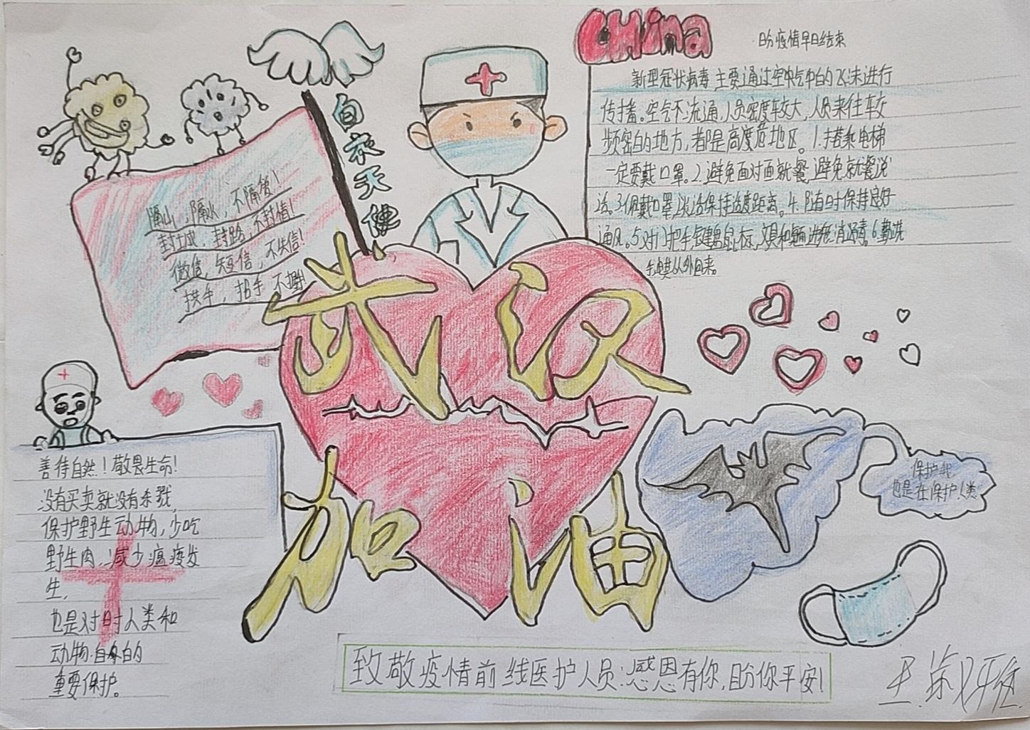 童心“战疫”,致敬英雄——丁里长镇中心小学学生手抄报展示