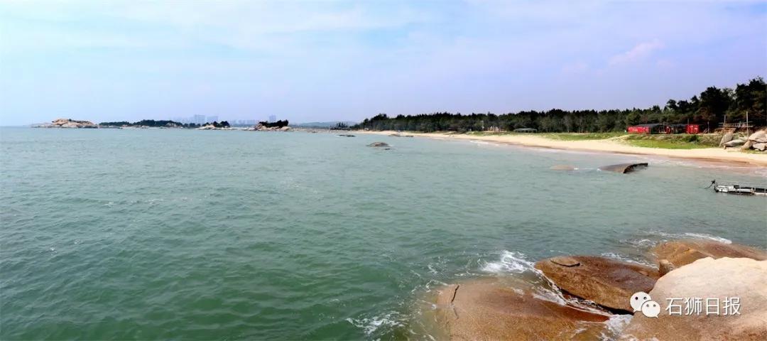 一片美丽的沙滩,石狮最美海滩