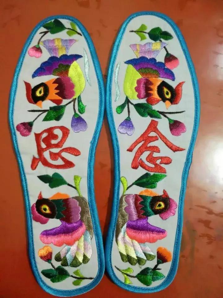 纯手工鞋垫又好学又简单又好看,简单的一针一线纯手工的鞋垫