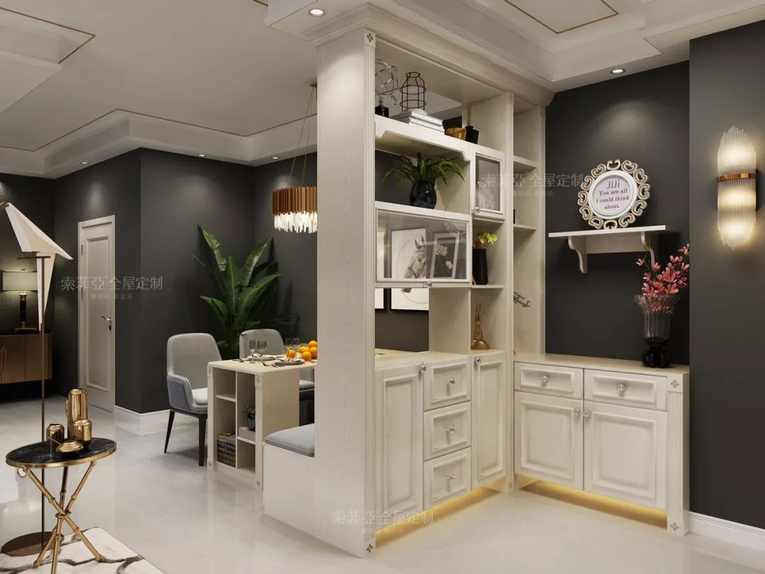 大门正对餐厅隔断效果图,客厅餐厅电视墙隔断效果图大全