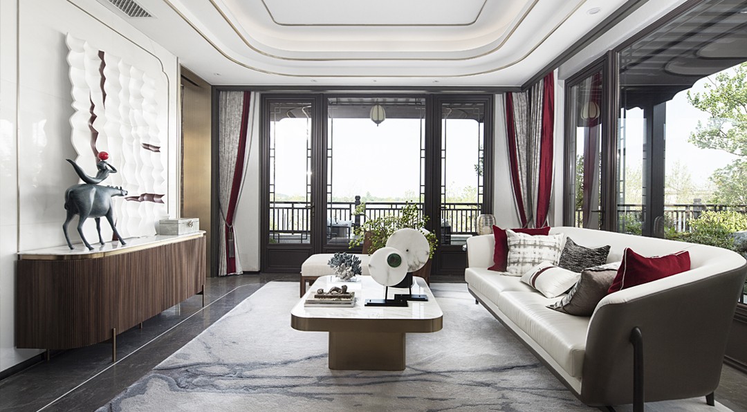 中国风别墅庭院有地下室,带院子的中国风禅意建筑