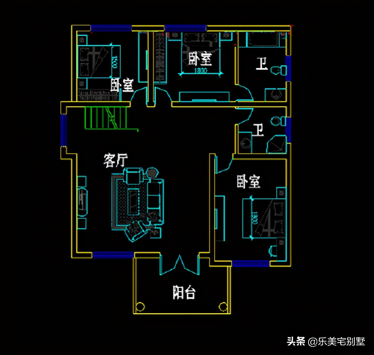 10x10米三层平顶别墅免费图纸,三层双拼复式9x10别墅户型图纸