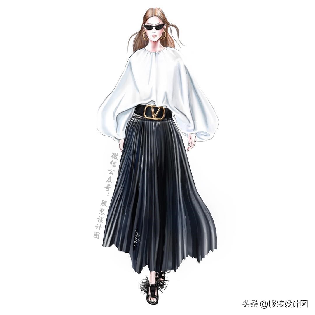 服装设计时装画教学procreate,procreate画服装设计图教程