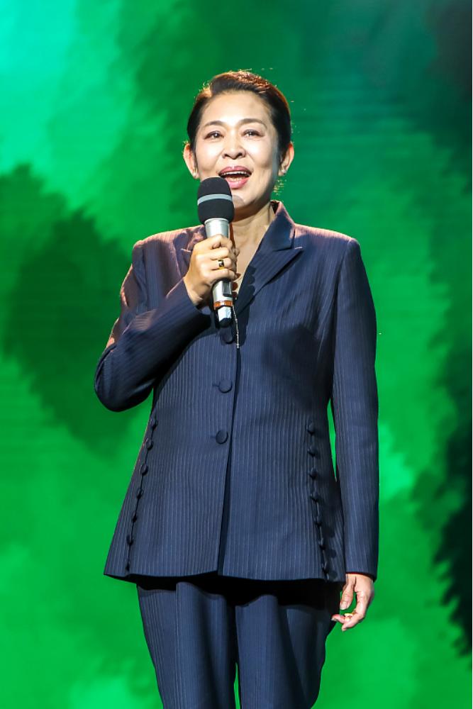 60岁倪萍现身活动穿套装姿态端庄,60岁倪萍穿休闲大衣优雅时尚