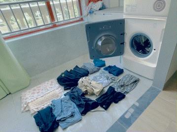 一字型洗衣房怎么布置好看,一平米洗衣房晾衣设计