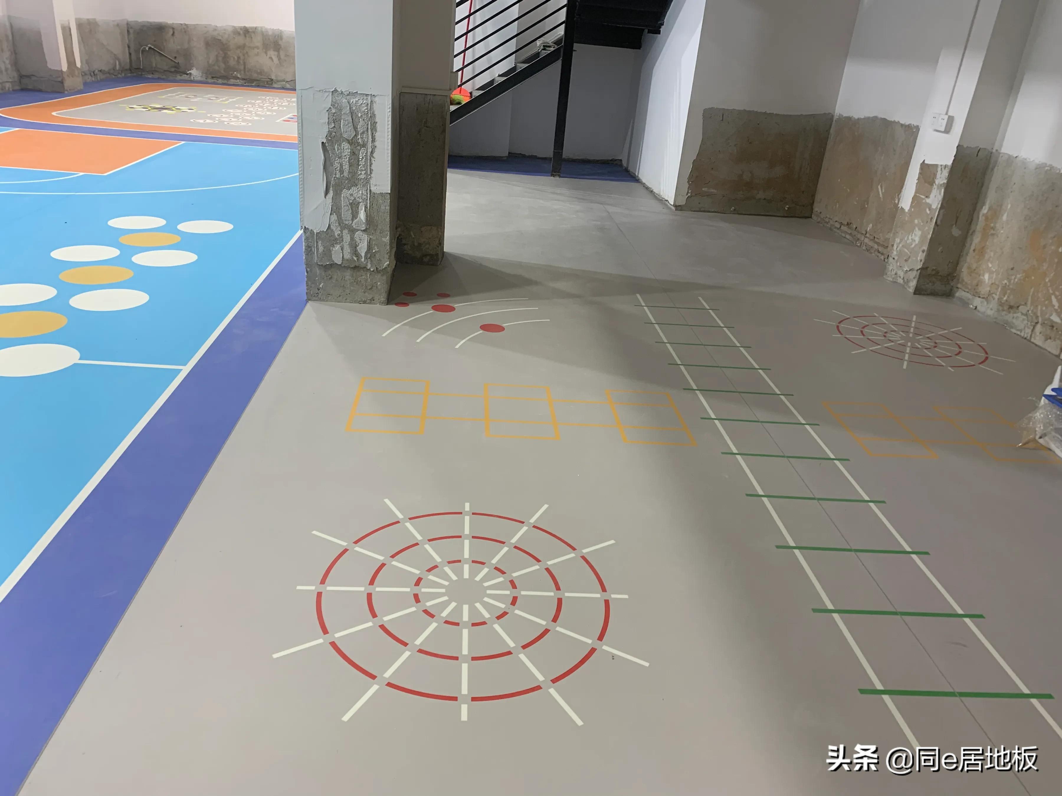 pvc胶地板安装视频教程,室内篮球馆地面pvc运动地板