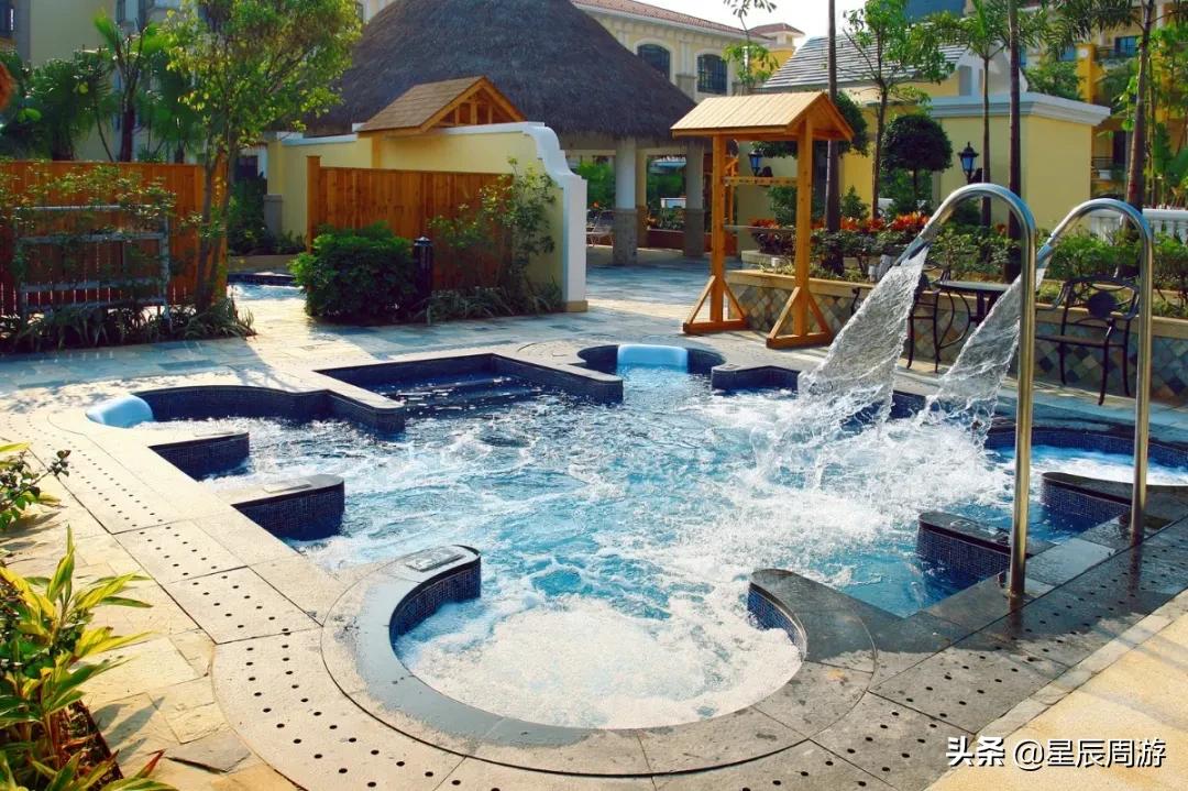 佛山三水又一加州风情温泉酒店，阳台直通泳池，网友：玩到不想走