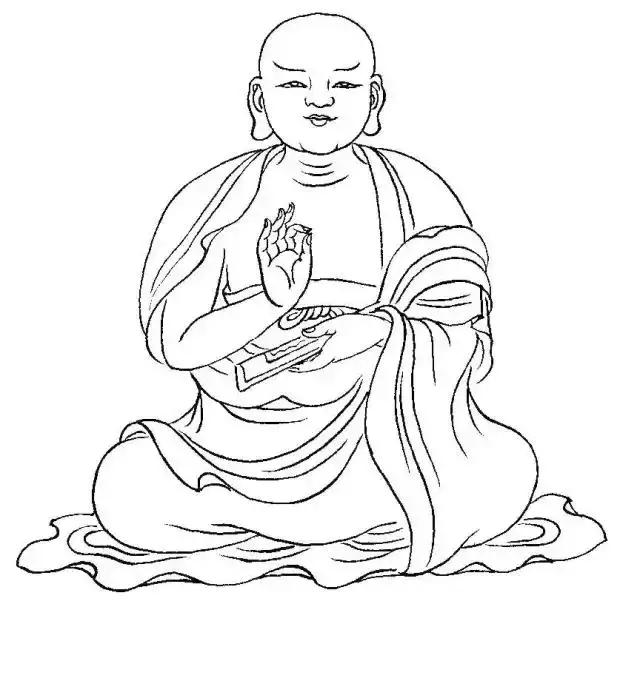 白描佛像线稿图片大全,白描佛像画法图片大全