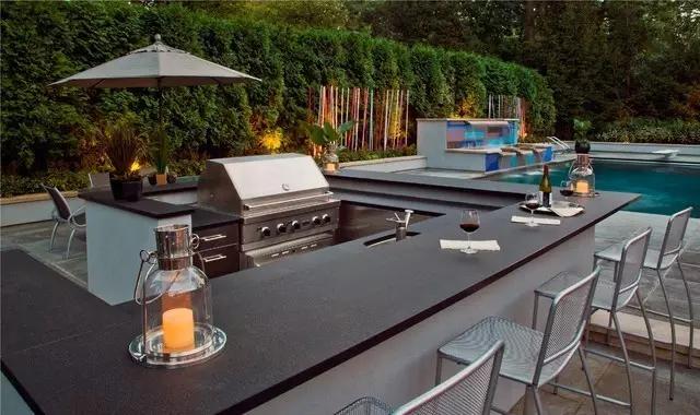 庭院马赛克烧烤台,庭院移动式烧烤台