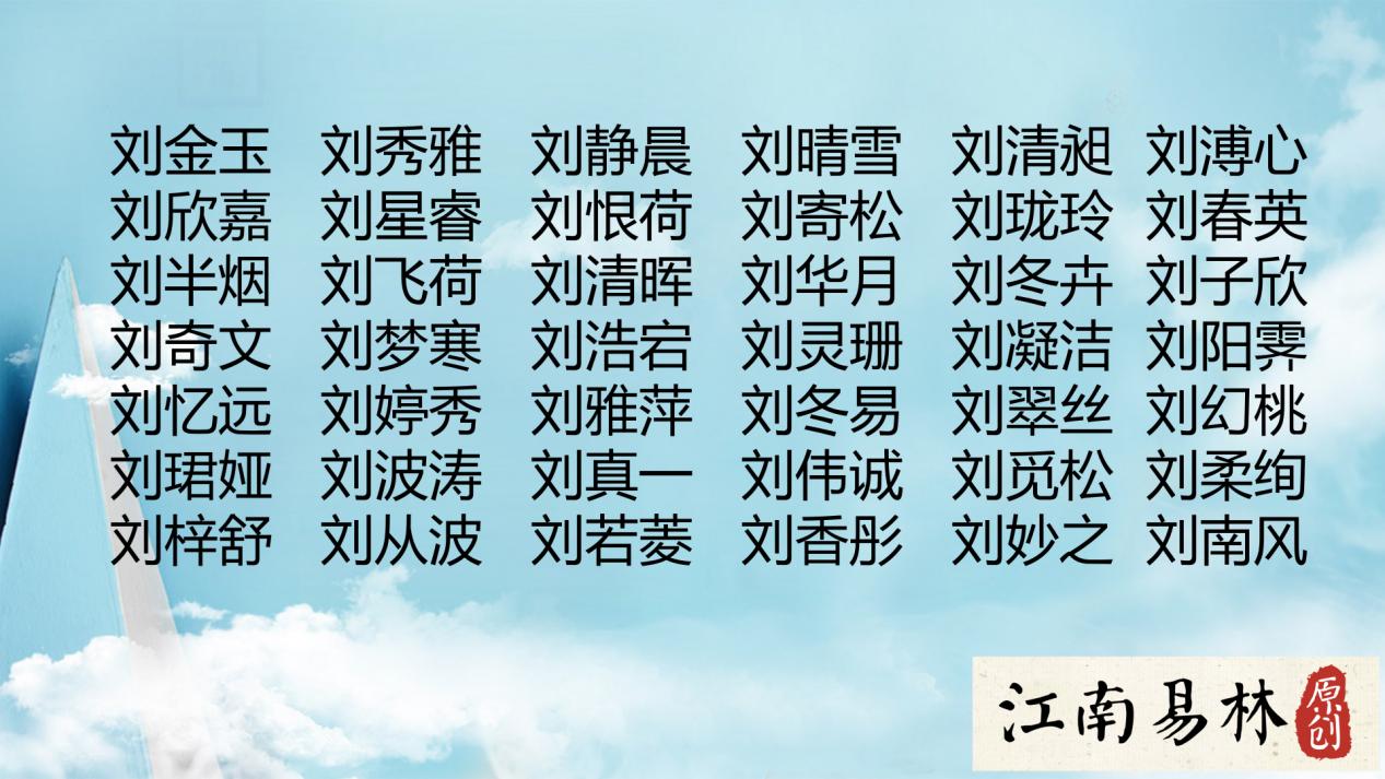 刘姓宝宝取名男女通用字,刘姓宝宝取名大全2021款两个字