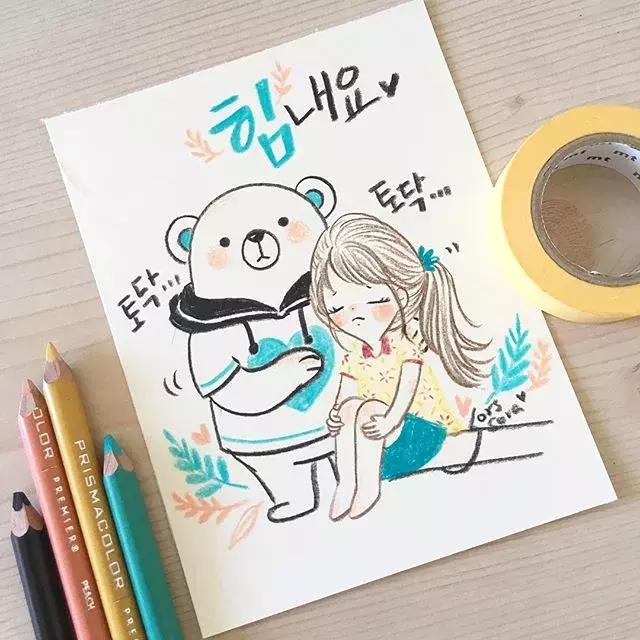 哈士奇的简笔画图片用彩铅画的,儿童彩铅简笔画6-12岁美观小人