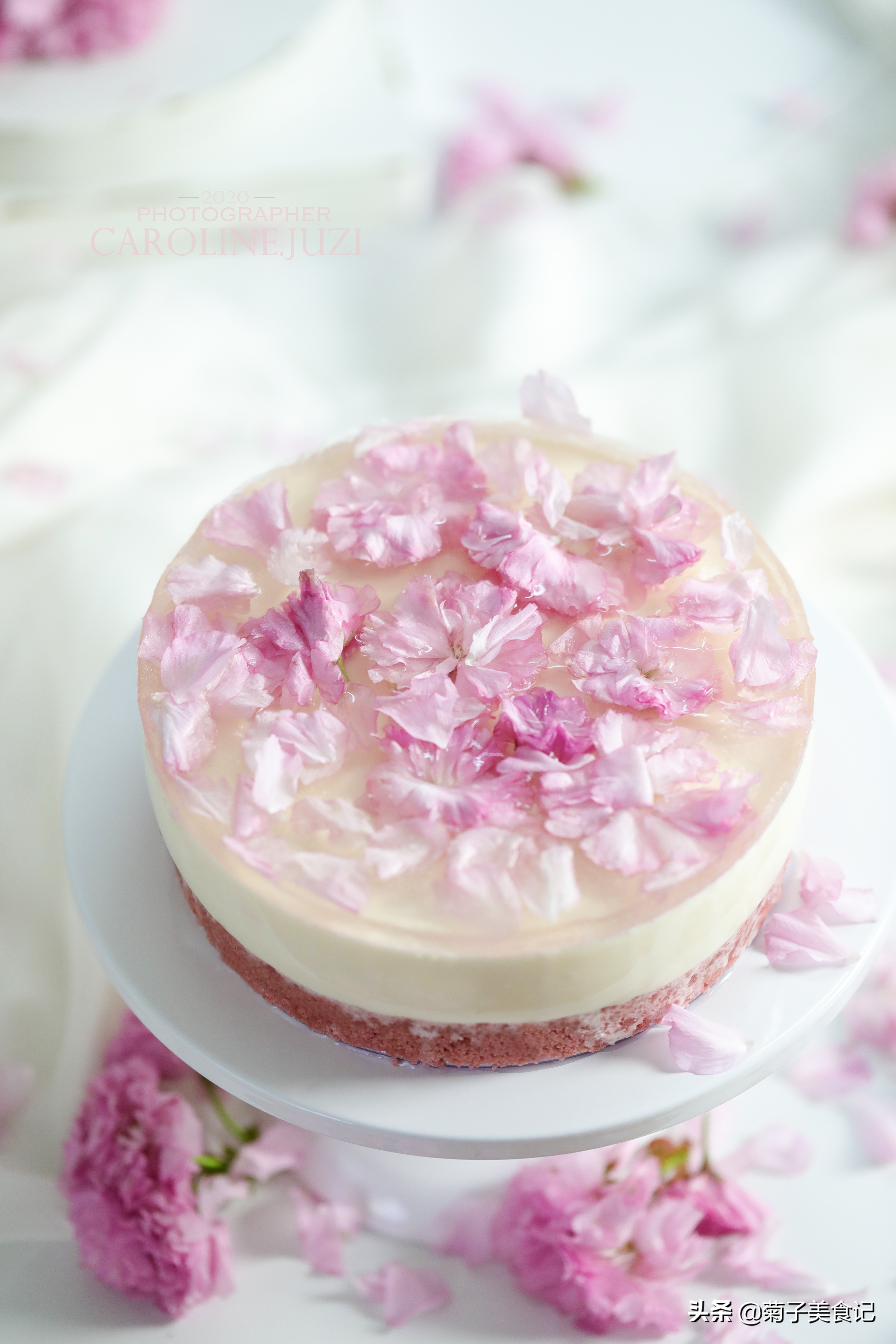 甜品樱花慕斯蛋糕,美到窒息的巧克力甜品